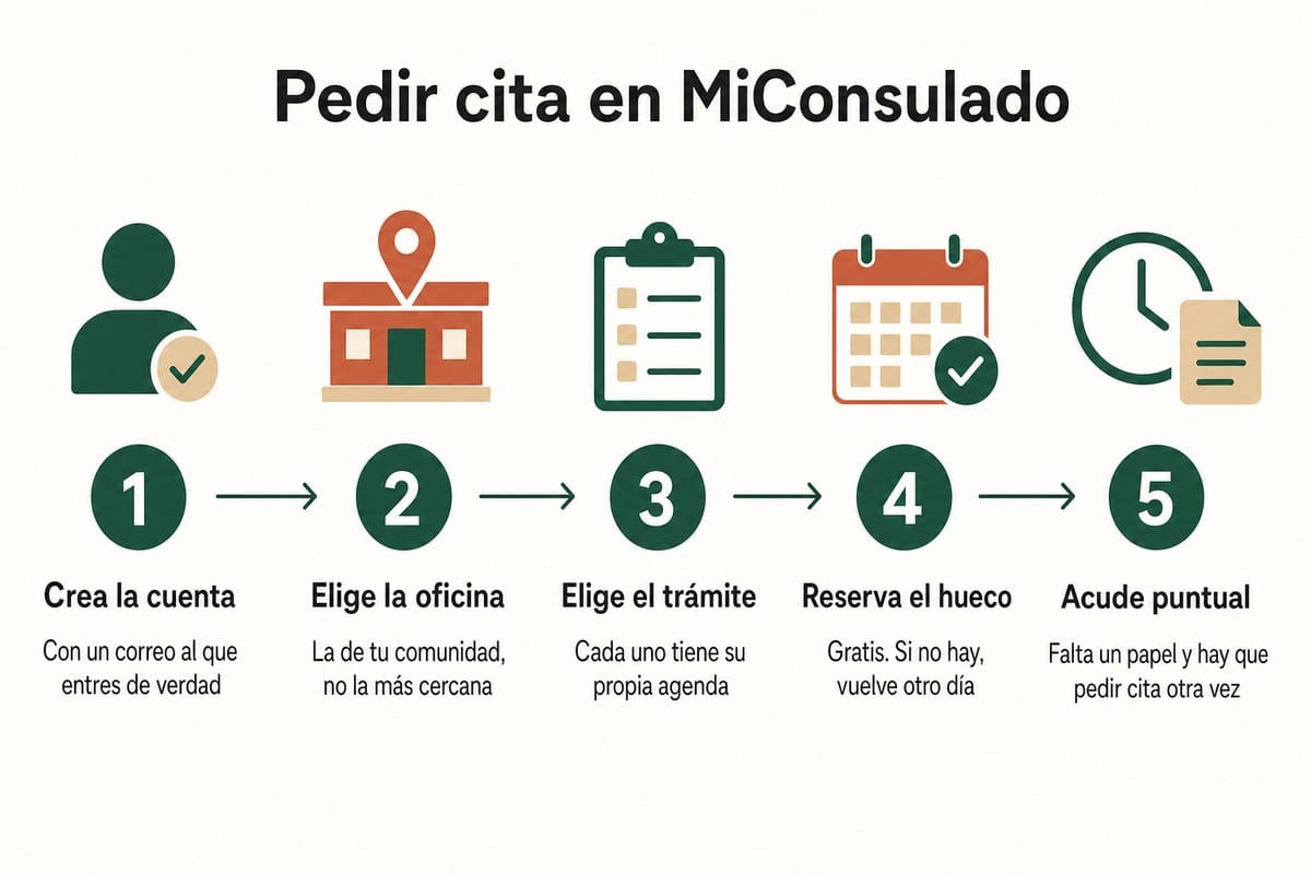Pedir cita en MiConsulado