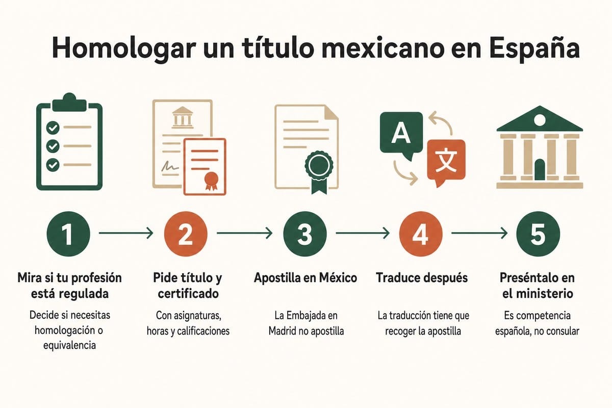 Homologar un título mexicano en España