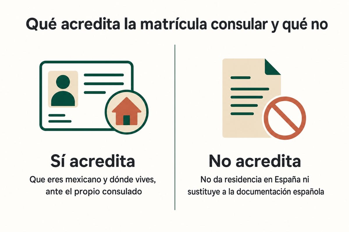 Qué acredita la matrícula consular y qué no